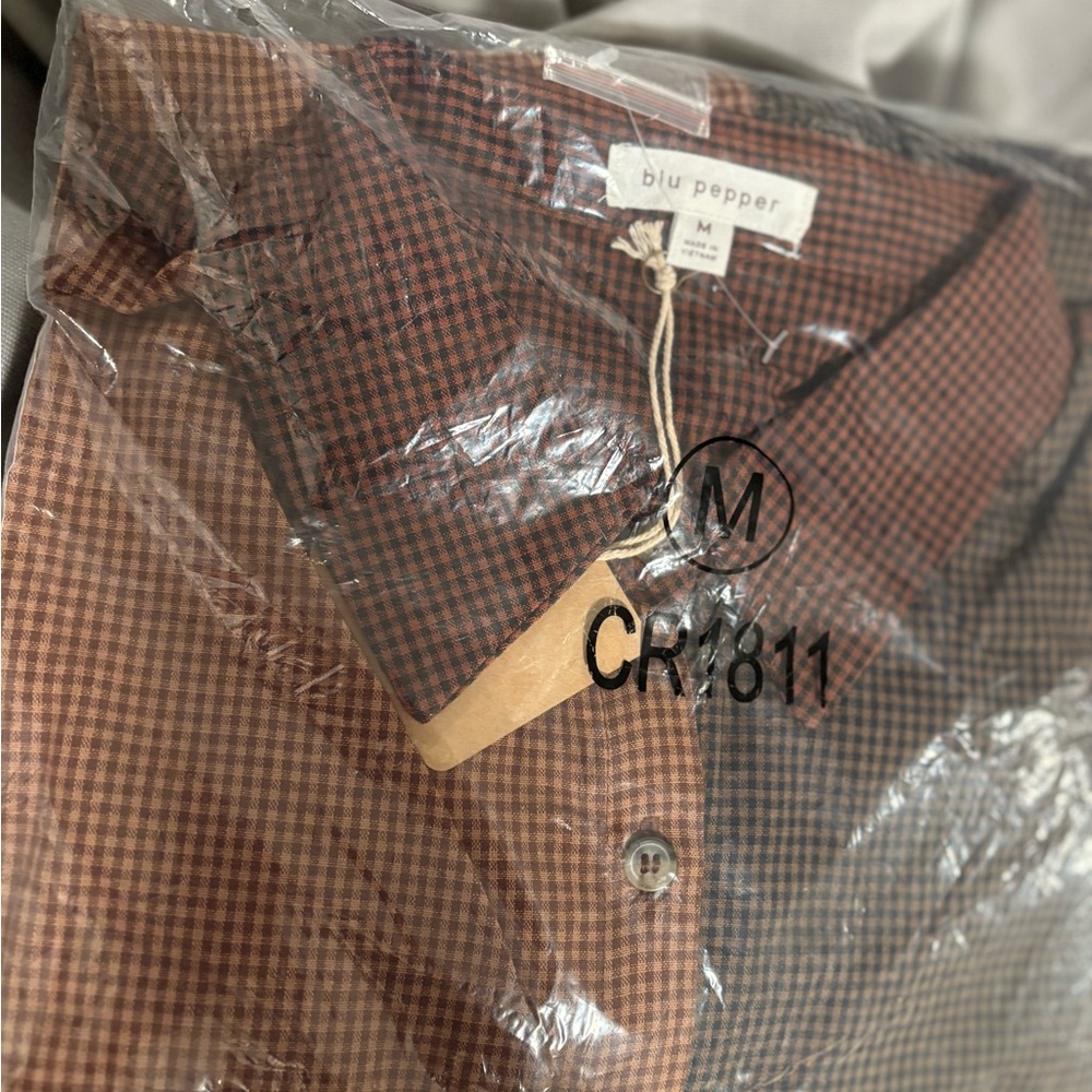 Blu Pepper Women’s Black and Brown Long Sleeve Plaid Shirt